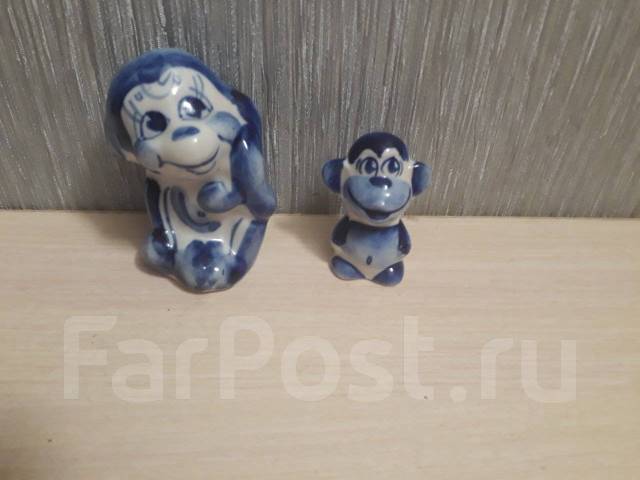 Фарфоровые фигурки 2 обезьянок - Изделия ручной работы во Владивостоке