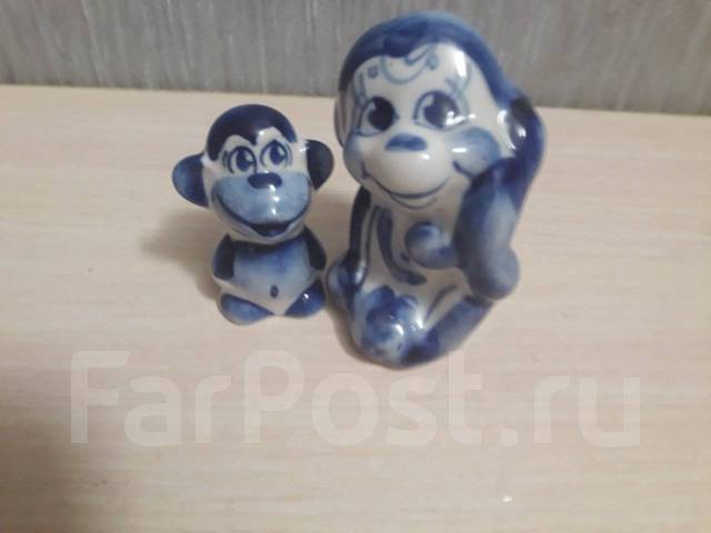 Фарфоровые фигурки 2 обезьянок - Изделия ручной работы во Владивостоке