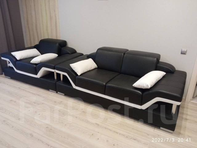 Комплект мебели из кожи диван и кресло, новый, в наличии. Цена: 75 000 ...