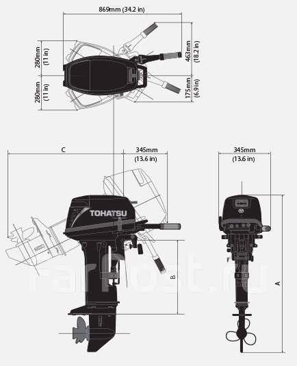 Лодочный мотор tohatsu m18e2s