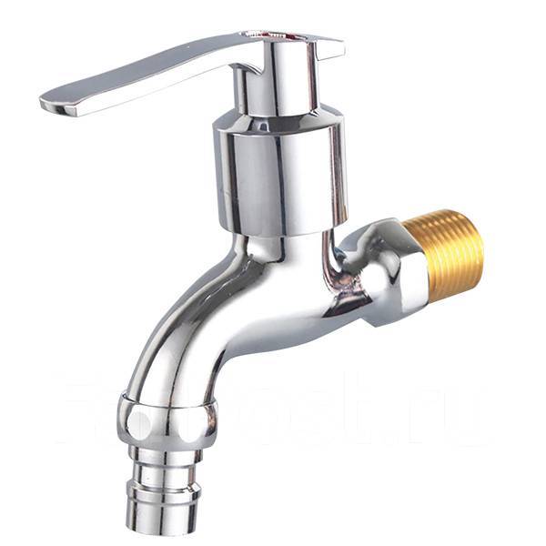 Кран пластиковый, водоразборный, наружная резьба, 1/2, (шт ...