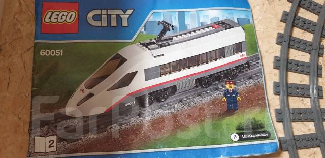 Железная дорога конструктор лего сити поезд Lego City 60051, б/у, в ...