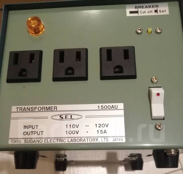 Понижающий, трансформатор 1,5kw. 110v - 120v /100v. MADE IN JA - Свет и ...
