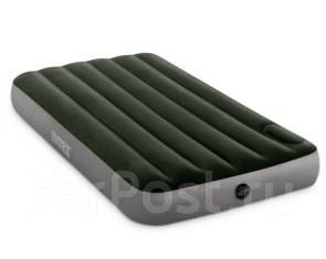 Кровать надувная downy bed fiber tech встроенный ножной насос 137x191x25см пвх intex 64762 3