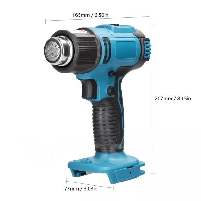 Фен аккумуляторный строительный технический, акамулятор от Makita 18 V ...