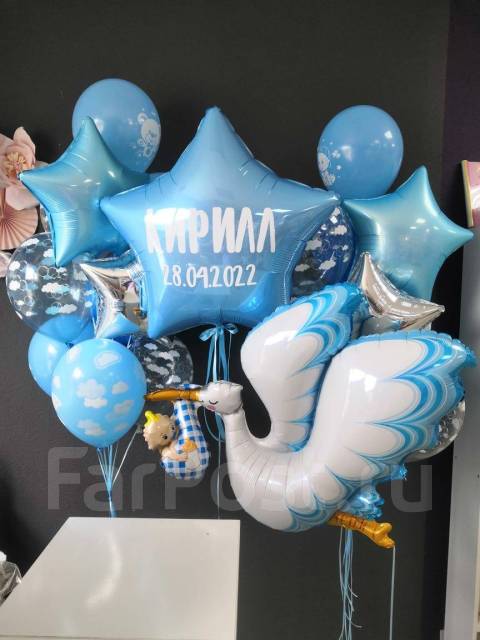 Воздушные (гелиевые, гелевые) Шары (шарики)на выписку из роддома. Акции ...