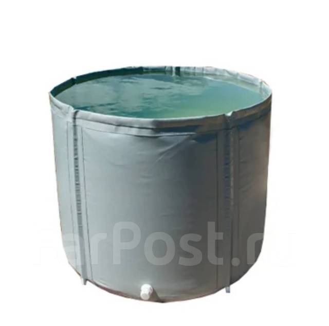 Складная бочка 200л. Складной резервуар для воды 100л. Емкость пвх. Емкость пвх. Емкость пвх 1000л, серая.