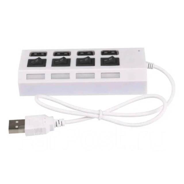 USB Hub разветвитель на 4 USB с выключателями - Аксессуары во Владивостоке