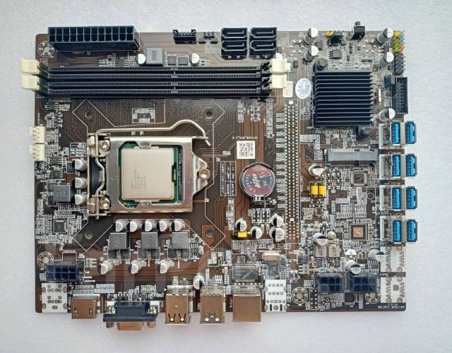 Новая материнская плата для майнинга B75 8 карт + CPU LGA1155 ...