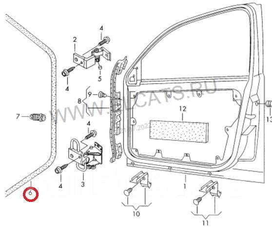 Схема двери пассат б5