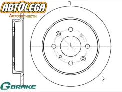 ���� ��������� ������ G-brake Honda JAZZ GE6 / GG2 / GG3 /GG6/GP1 08- GR01886 ����