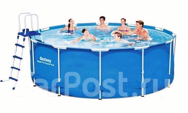 Бассейн каркасный Bestway 5612U 427х132 + лестница. Доставка в подарок ...