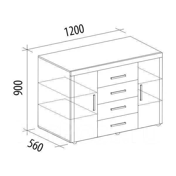 Комод с ящиками 120 см