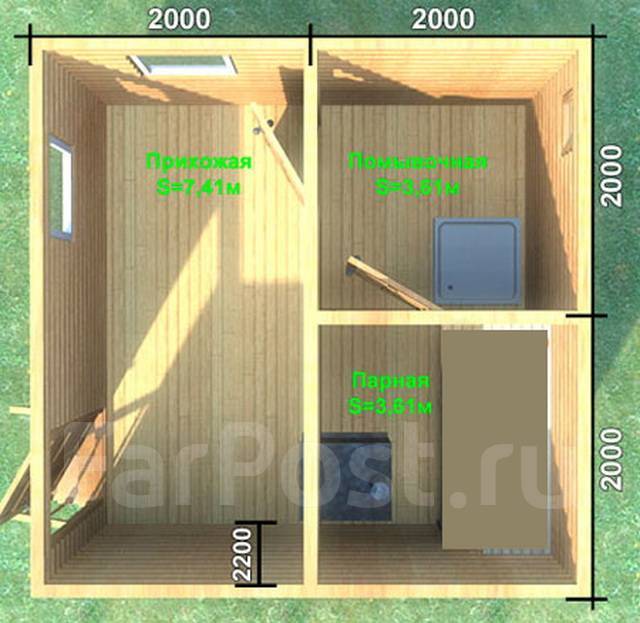 Проекты бань 4х4 фото