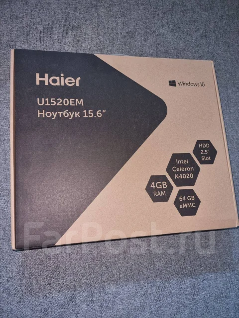 Haier U1520EM. 15.6", 2,4����, ��� 4 ��, ���� 64���, WiFi: 1, Bluetooth: 1, ����������� �� 5��. ����