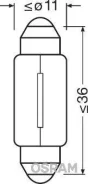 ����� C5W 12V 10W SV8.5-8 Original LINE �������� ������������ �/� (���) 1 ��. Osram 6461 6461 ����