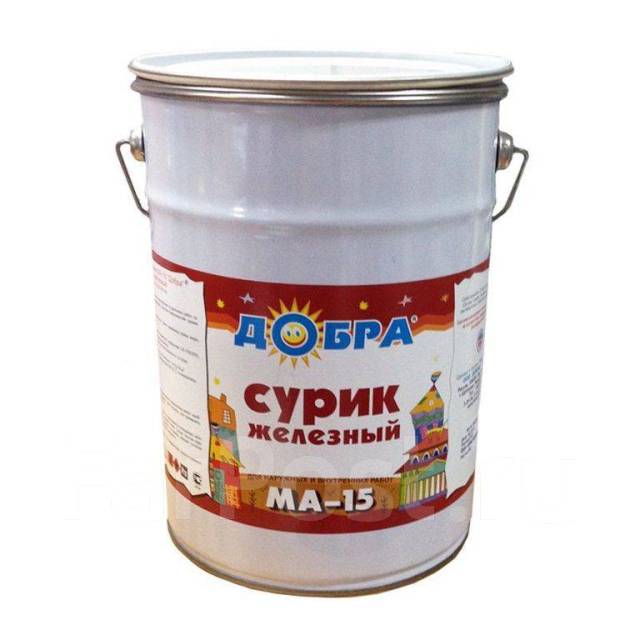 Краска МА-15 Сурик железный 8 кг ТМ 5+, под заказ. Цена: 2 700₽ во ...