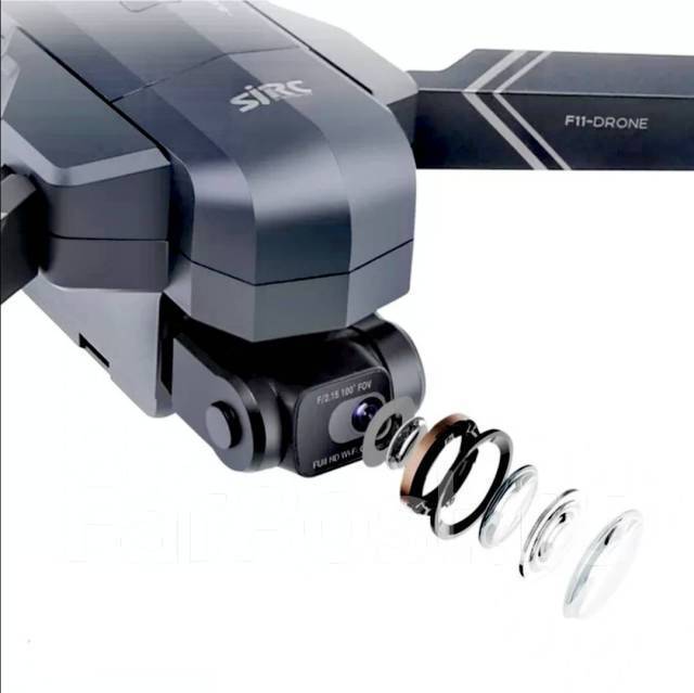 Квадрокоптер, бесколлекторный складной дрон SJRC F11 4K PRO до 2КМ, с ...