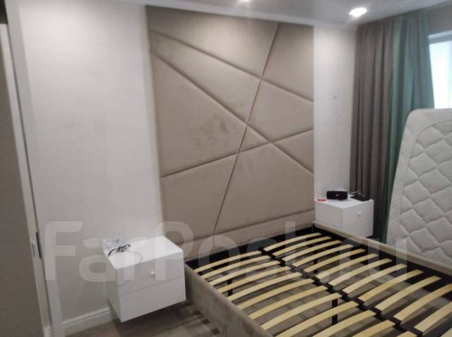 Кровать двуспальная со стеновой панелью