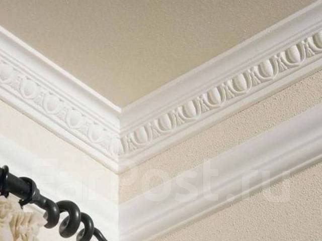 Установка потолочного фриза, карнизов, плинтусов во Владивостоке