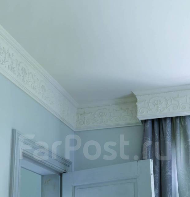 Установка потолочного фриза, карнизов, плинтусов во Владивостоке
