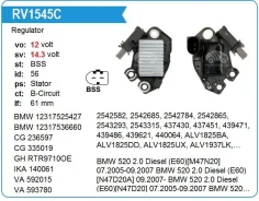 ��������� ���������� BMW 520 2.0 Diesel (E60)[M47N20] 07.2005-, BSS RV1545C RV1545C ����