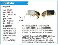 ��������� ���������� Hyundai Sonata V 3.3 NF 2005- 12V Krauf ARN6454 ����