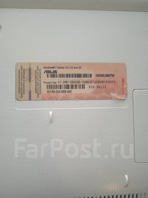 Asus. ��� 64 �� � ������, WiFi: 1, Bluetooth: 1, ����������� �� 24��. ����