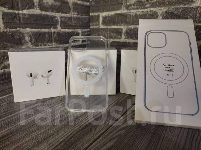 Чехол для Apple iPhone 13 прозрачный силиконовый с Magsafe, в наличии ...