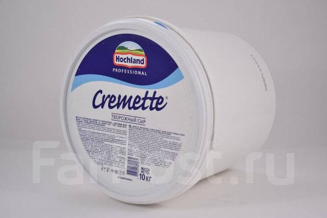 Сыр творожный Хохлэнд Cremette professional, 10 кг, в наличии. Цена: 4 ...