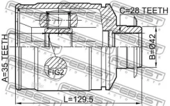 ���� ���������� 35x42x28 Hyundai Santa FE 10 (2010-) [GEN] Febest 1211CMRH 1211CMRH ����