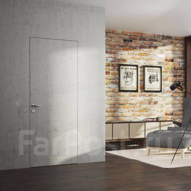Двери межкомнатные скрытого монтажа Invisible инвизибл ч. кромка, новый ...