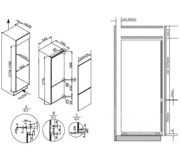 Electrolux rnt6tf18s1 схема встраивания