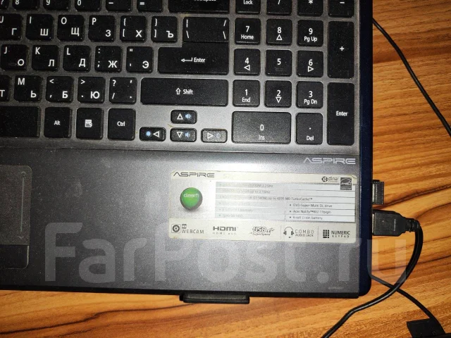 Acer Aspire 5755G. 15.6", 2,2����, ��� 8 ��, ���� 1 000���, WiFi: 1, Bluetooth: 1, ����������� �� 1��. ����