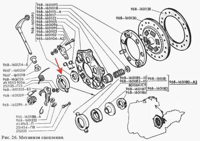 Пропало сцепление на заз 968