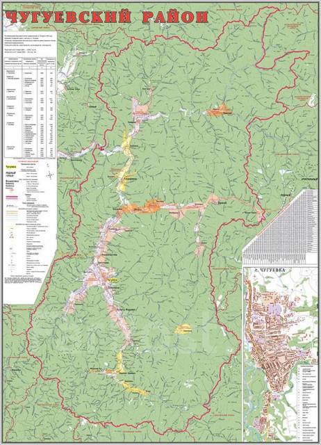 Подробная карта чугуевского района приморского края