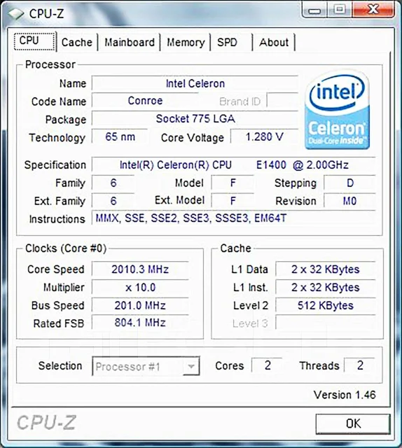 Intel Celeron E1400 ����