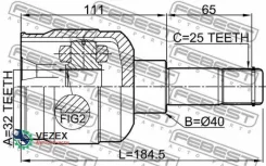 ���� ���������� 32X40X25 Chrysler Sebring (JR) 2001-2006 2011-SEB Febest 2011SEB 2011SEB ����