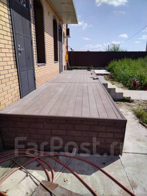 Благоустройство территории, Асфальт, Укладка брусчатки, Отмостка. забор ...