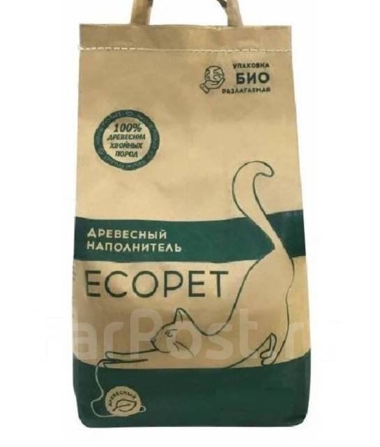 Наполнитель Древесный 45 литров Ecopet - Аксессуары во Владивостоке