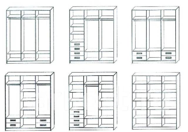 Эскиз шкафа для одежды в спальню