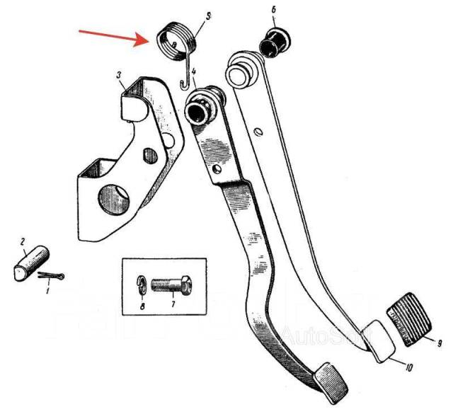 Не нажимается педаль сцепления москвич 2140 - 81 фото