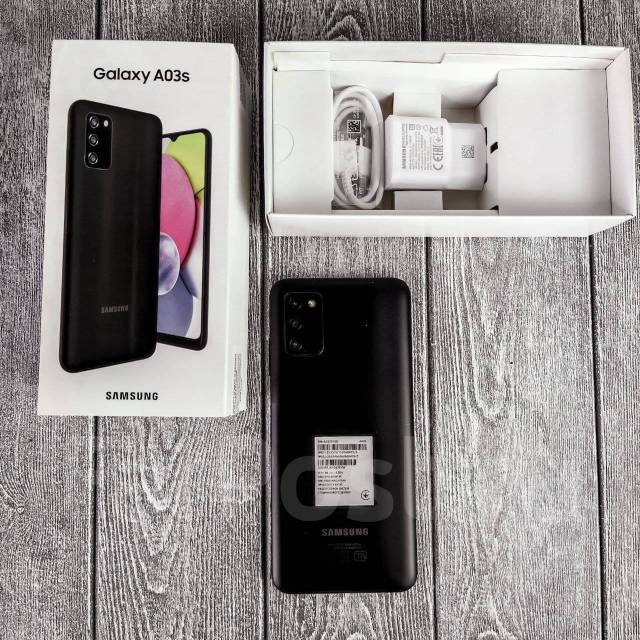 Samsung Galaxy A03s 4+64ГБ Чёрный Global! Наушники "WeLove", 64 гб, 6. ...