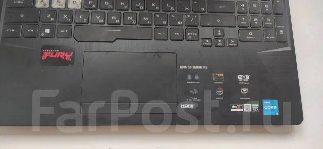 Asus TUF Gaming F15. 15.6", 4����, ��� 32 ��, ���� 512���, WiFi: 1, Bluetooth: 1, ����������� �� 4��. ����