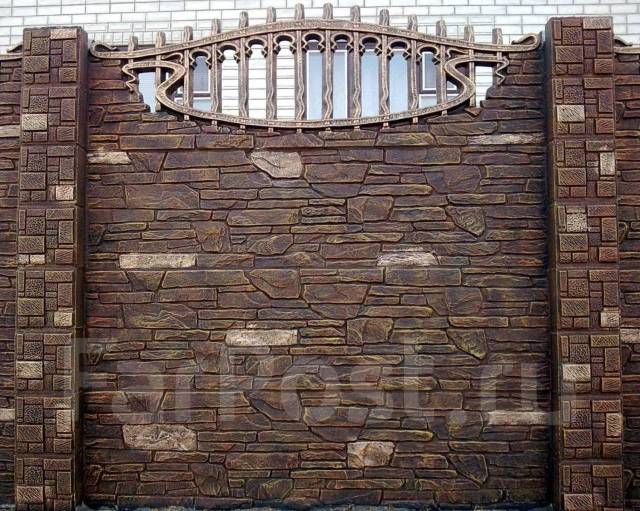 Блоки для заборного столба. Еврозабор. Установка в Хабаровске