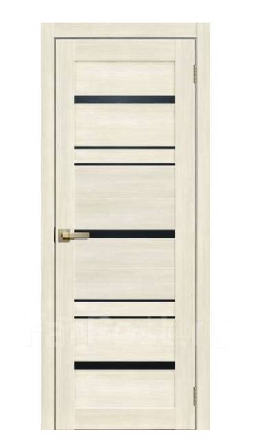 Межкомнатная дверь коллекции FLY Doors L 13 бьянко c чёрным и матовым ...