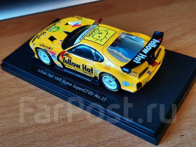 ミニカー EBBRO 35 YELLOW HAT SUPRA 1/43 1/43 Ebbro Matsumoto Kiyashi Toyota Supra JGTC 2000 car #35