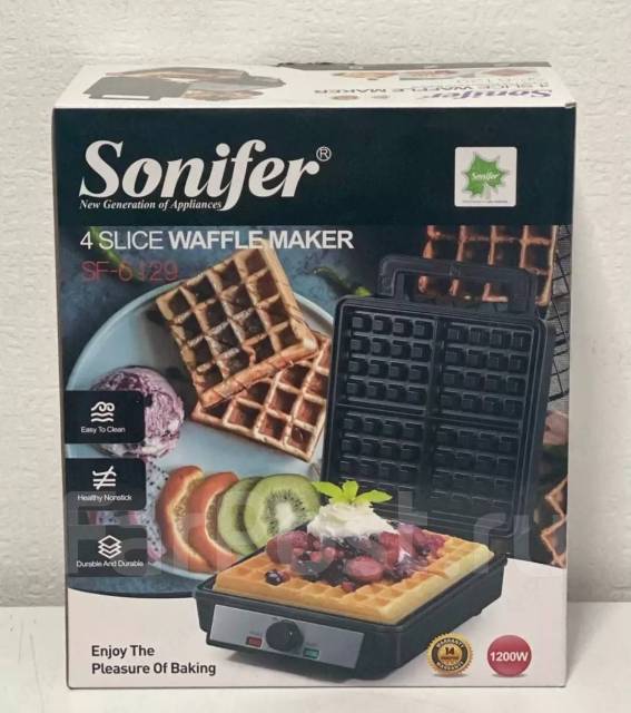 Электрическая вафельница Sonifer sf-6129. 1200ватт, на 4 вафли - Мелкая ...