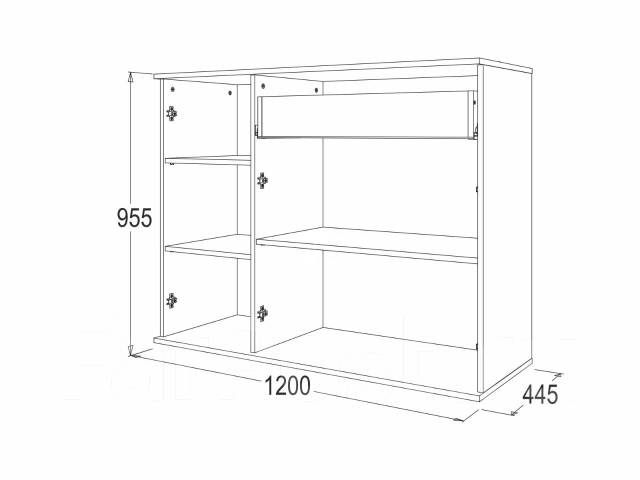 Комод 120 см венге