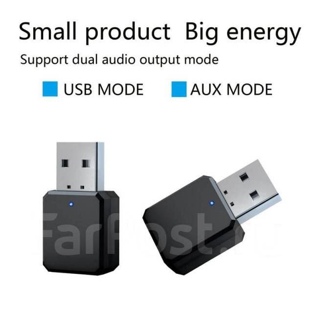 Аудио адаптер Bluetooth 5,1 USB или 3,5 мм AUX для магнитолы ...